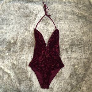 Cabana del Sol one piece velvet swimsuit